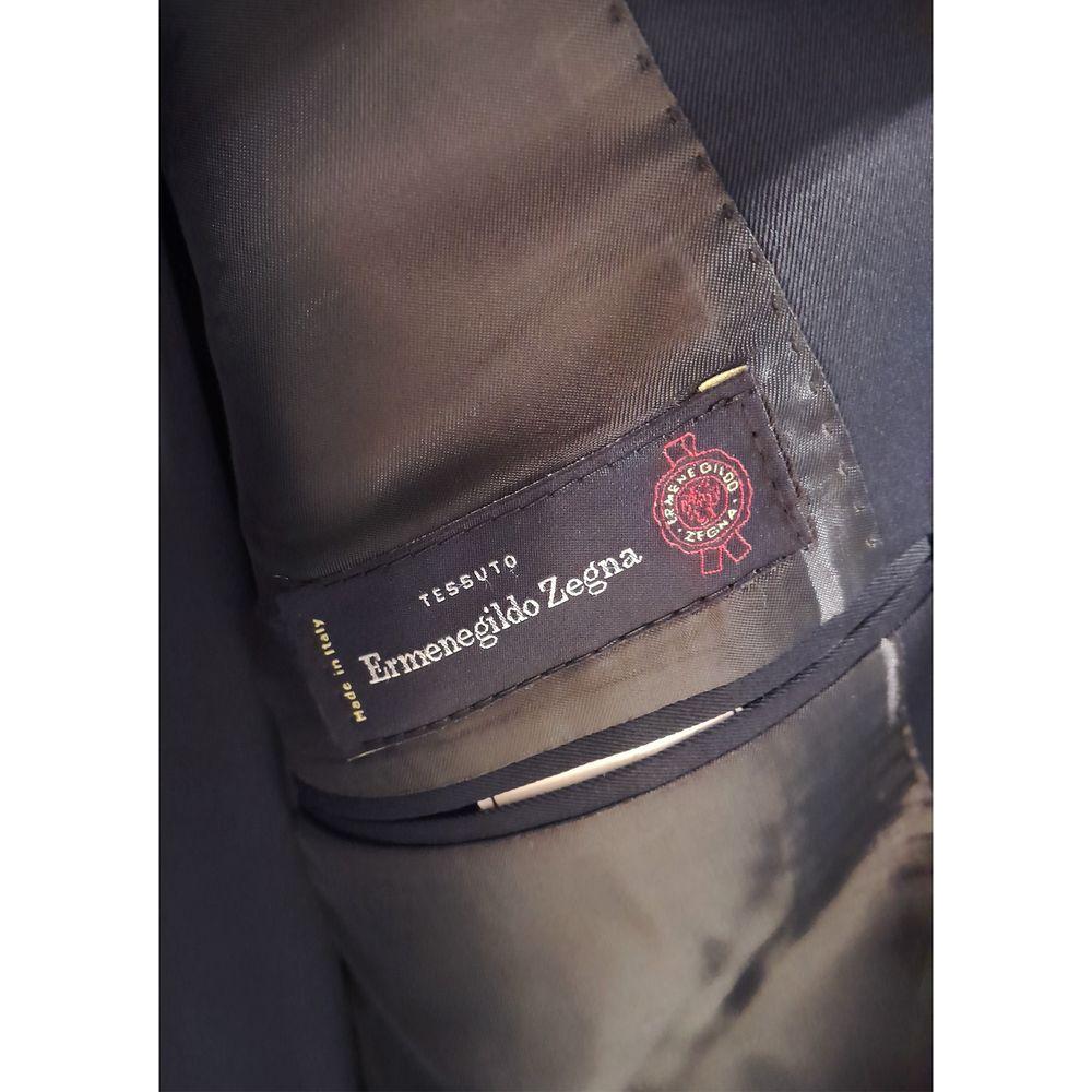 Made in Italy Blue Wool Two-Piece Suit