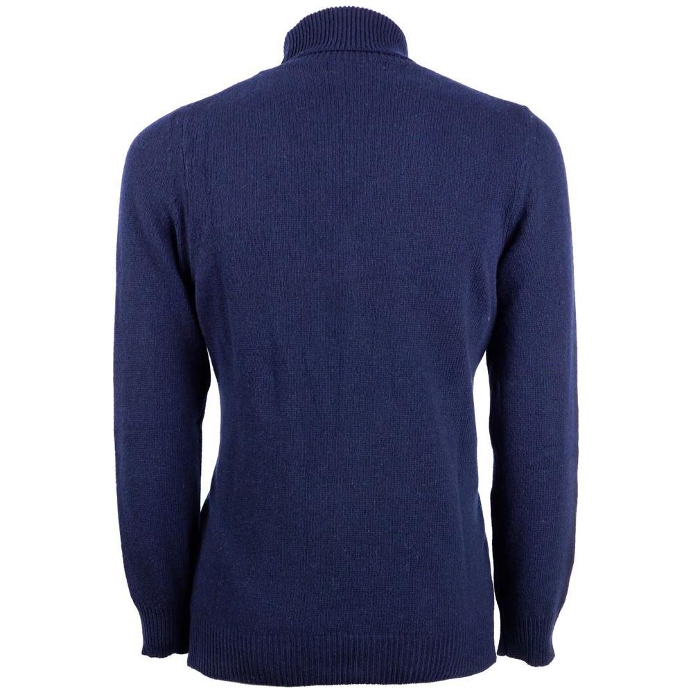 Emilio Romanelli Blue Cashmere Men Sweater