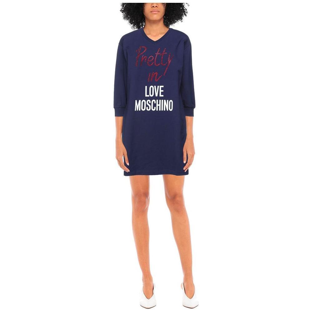 Love Moschino Blue Cotton Dress