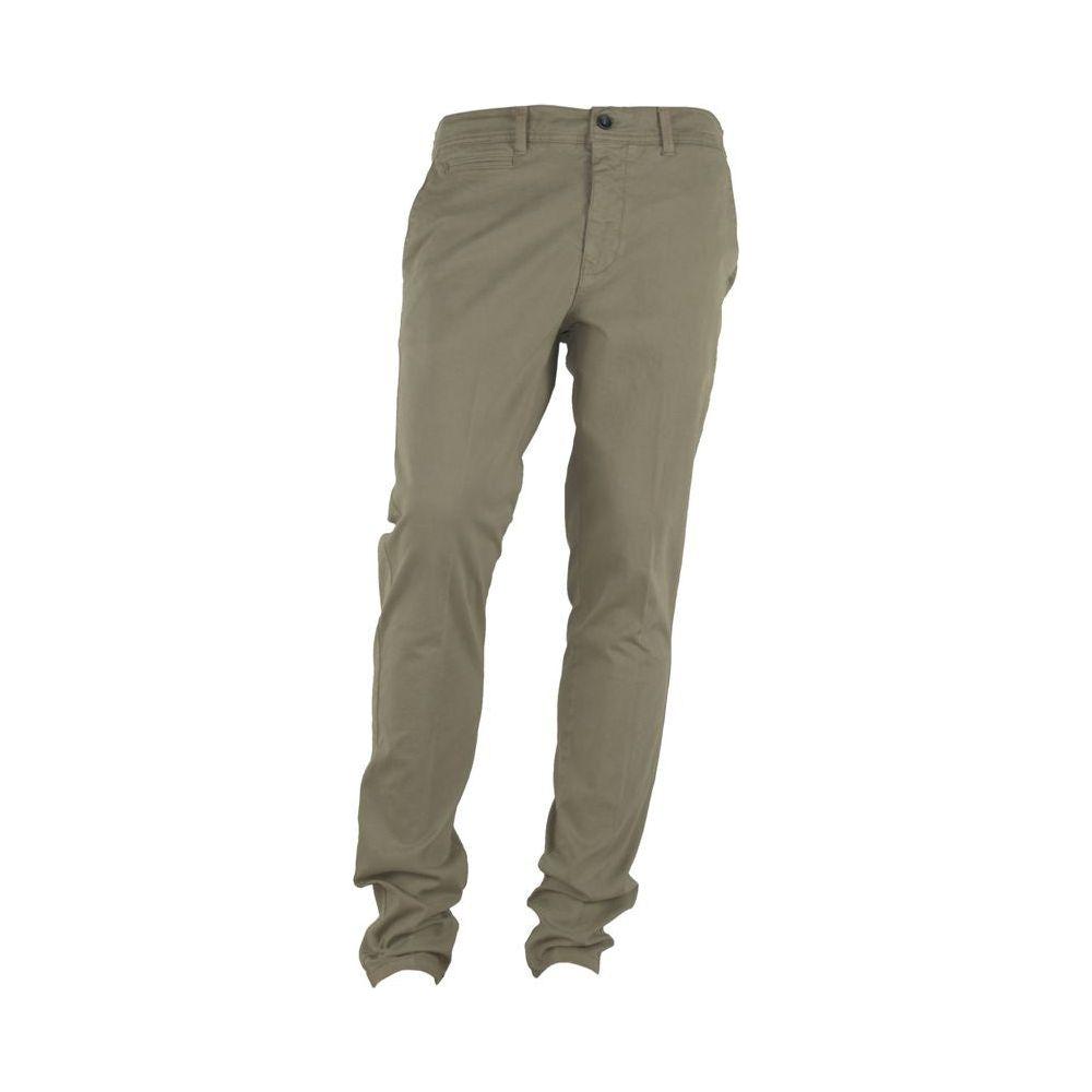Made in Italy Beige Cotton Pant