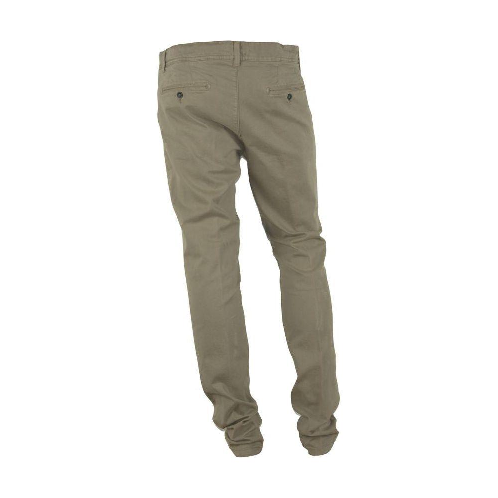 Made in Italy Beige Cotton Pant