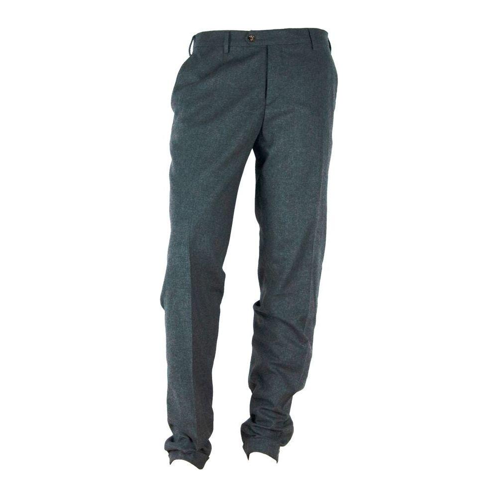 Made in Italy Gray Cotton Pant