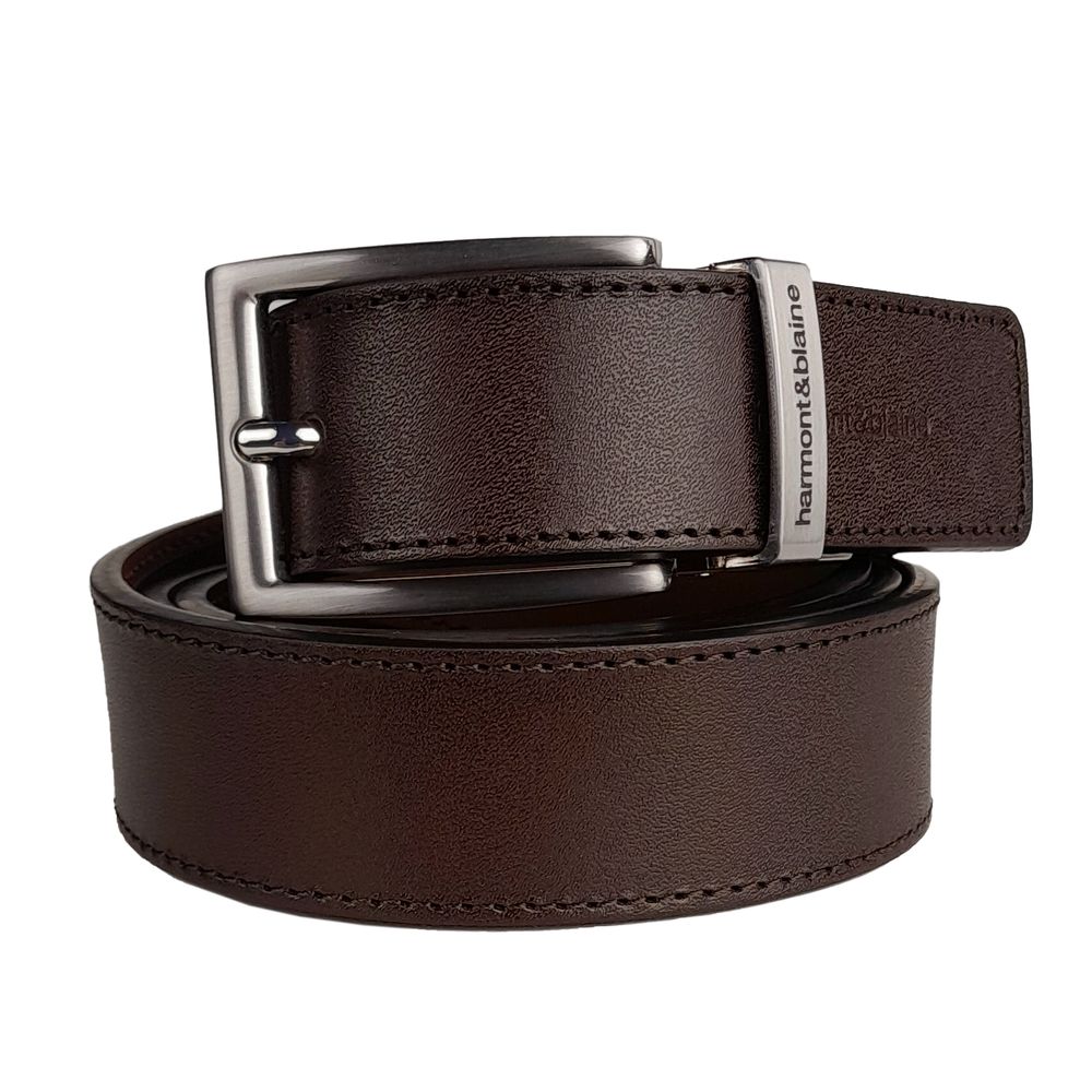 Harmont & Blaine Brown Calfskin Belt