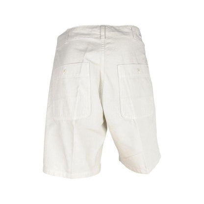 Don The Fuller White Cotton Men's Bermuda Shorts