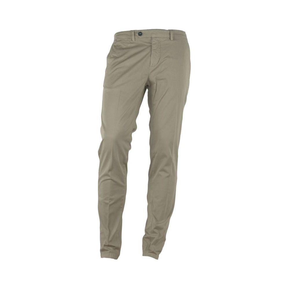 Made in Italy Beige Cotton Pant