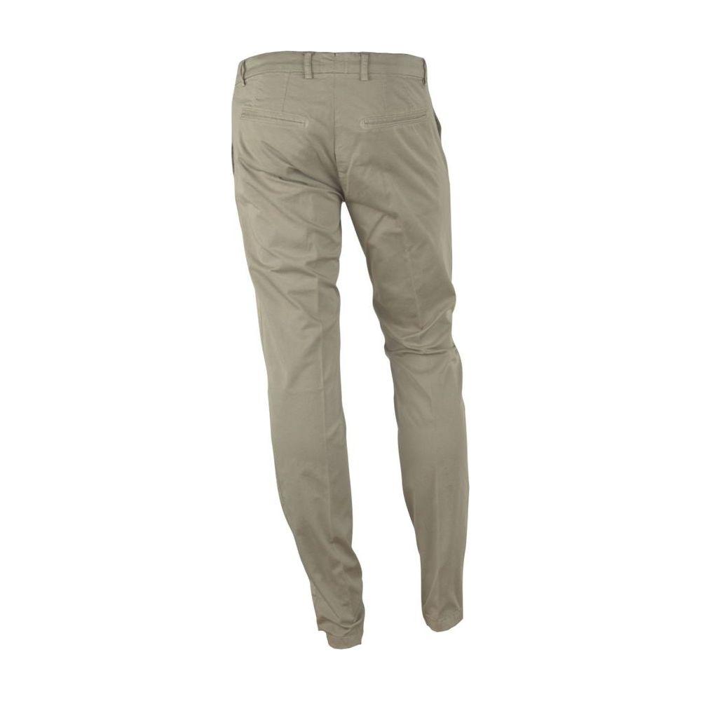 Made in Italy Beige Cotton Pant