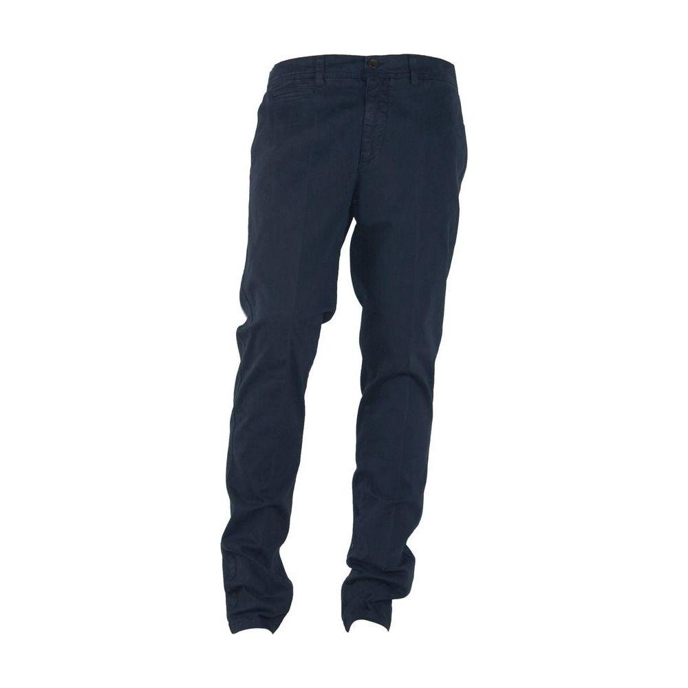 Made in Italy Blue Cotton Pant