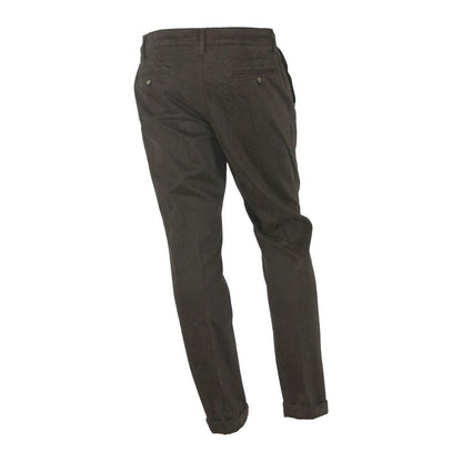 Made in Italy Brown Cotton Men's Pant