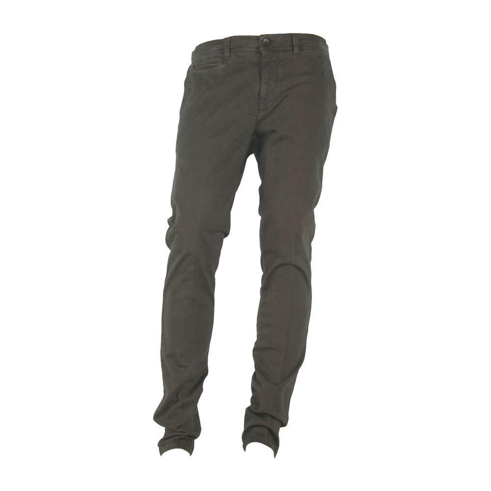 Made in Italy Brown Cotton Pant