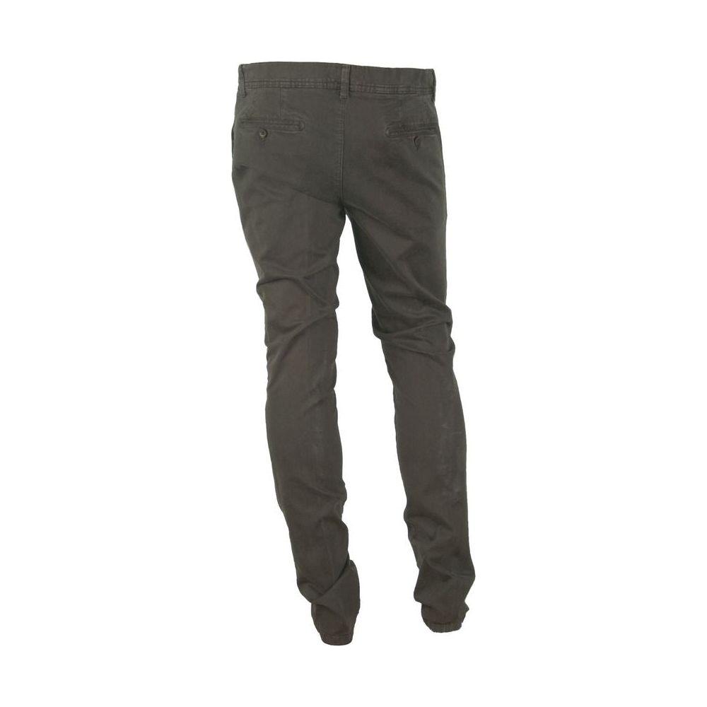 Made in Italy Brown Cotton Pant