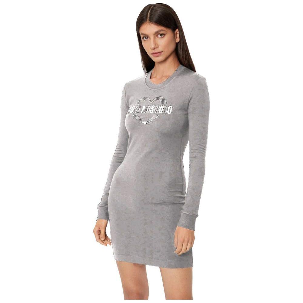 Love Moschino Gray Cotton Dress