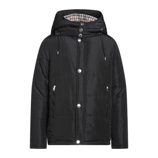 Aquascutum Black Polyamide Men's Jacket MAN COATS & JACKETS