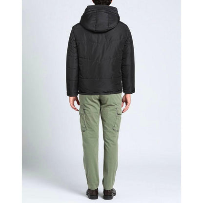 Aquascutum Black Polyamide Men's Jacket MAN COATS & JACKETS
