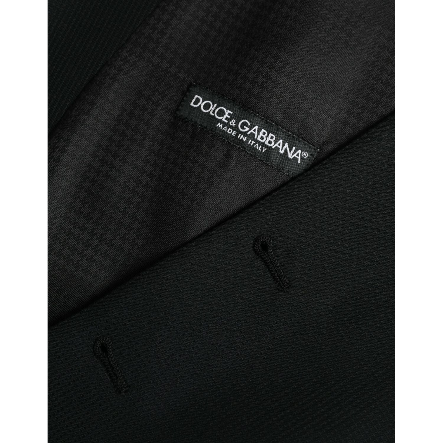 Dolce & Gabbana Black Wool Waistcoat Dress Formal Vest