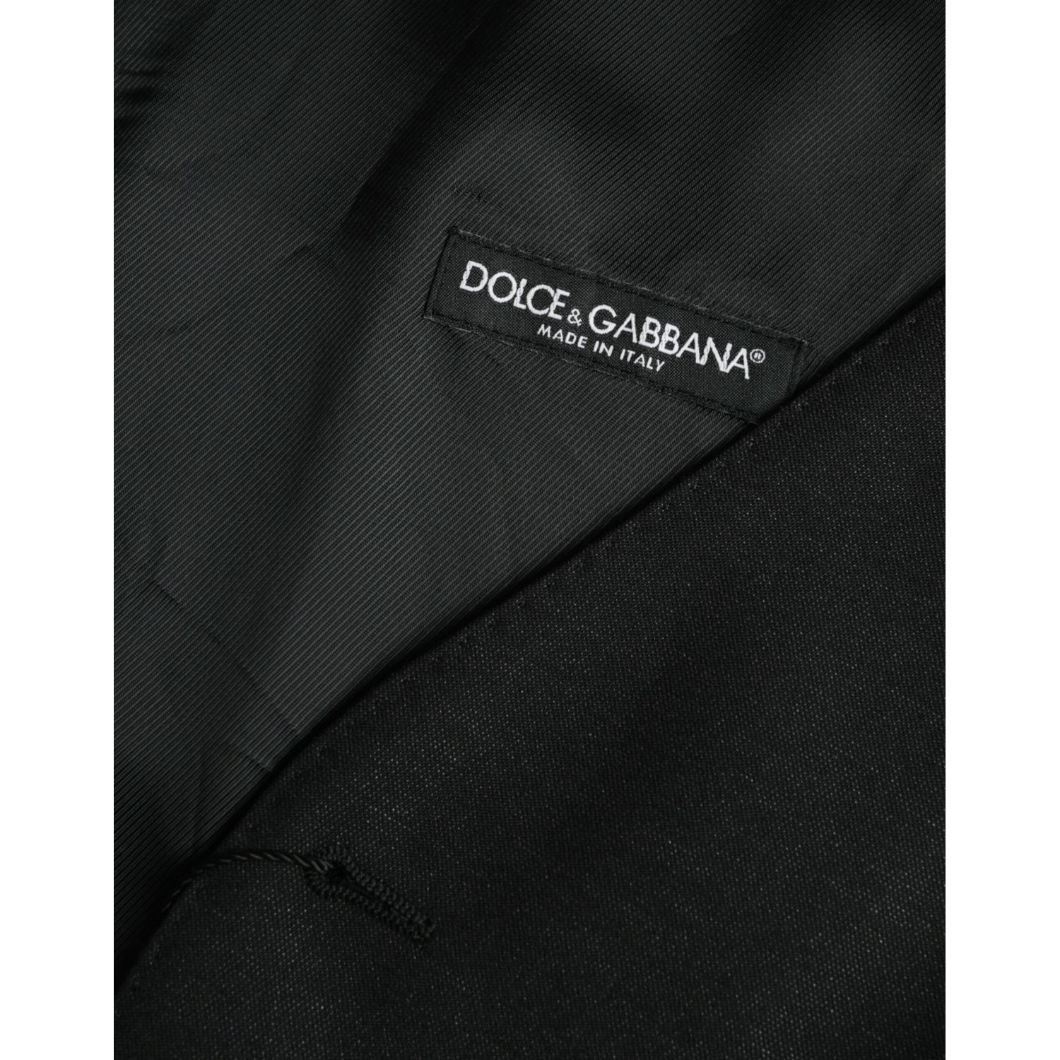 Dolce & Gabbana Black Wool Waistcoat Dress Formal Vest