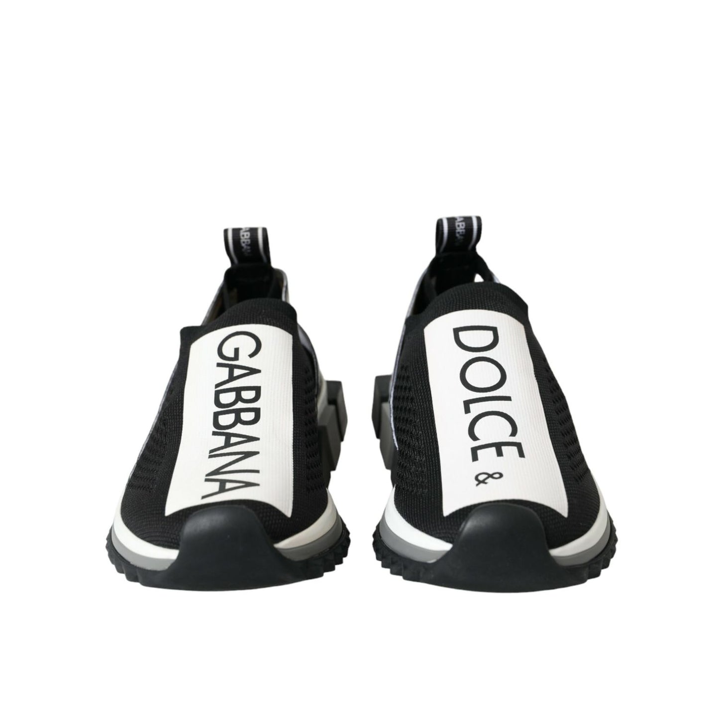 Dolce & Gabbana Black White Slip On Sorrento Sneakers Shoes