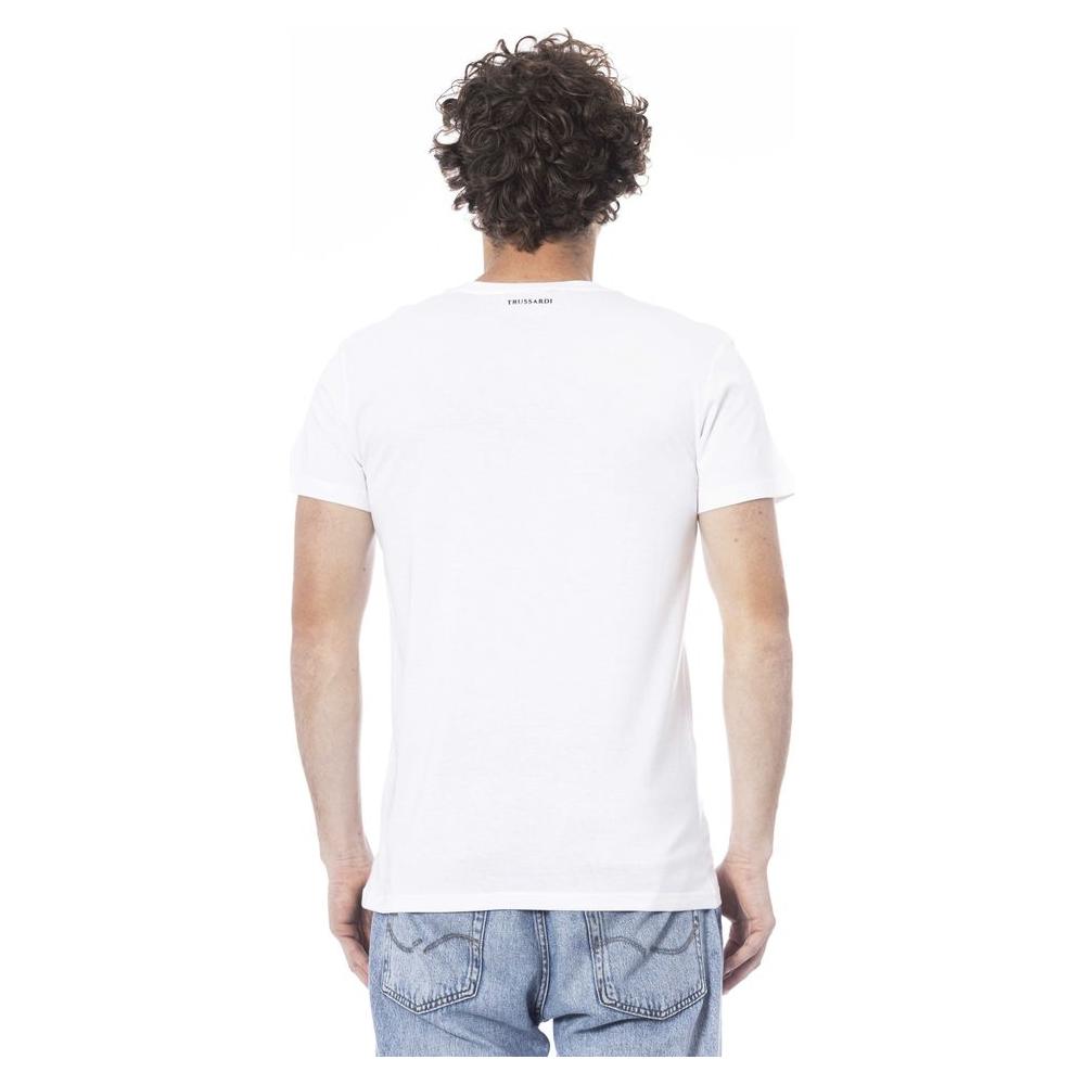 Trussardi Beachwear White Cotton T-Shirt MAN T-SHIRTS