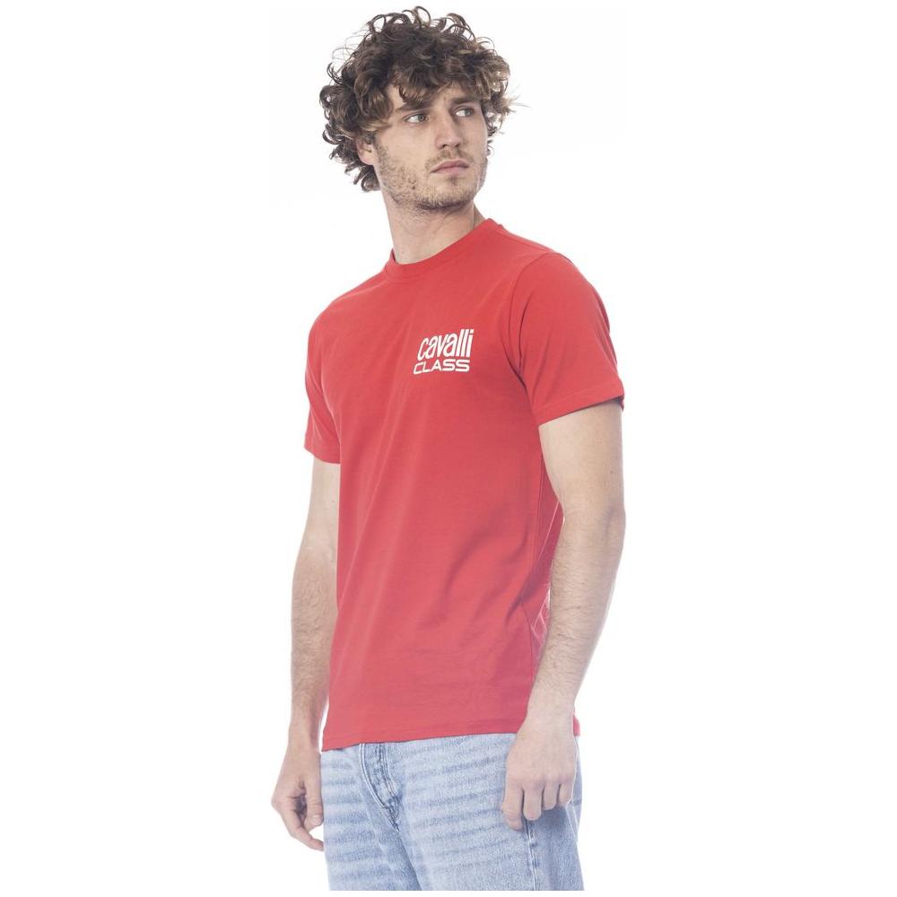 Cavalli Class Red Cotton T-Shirt