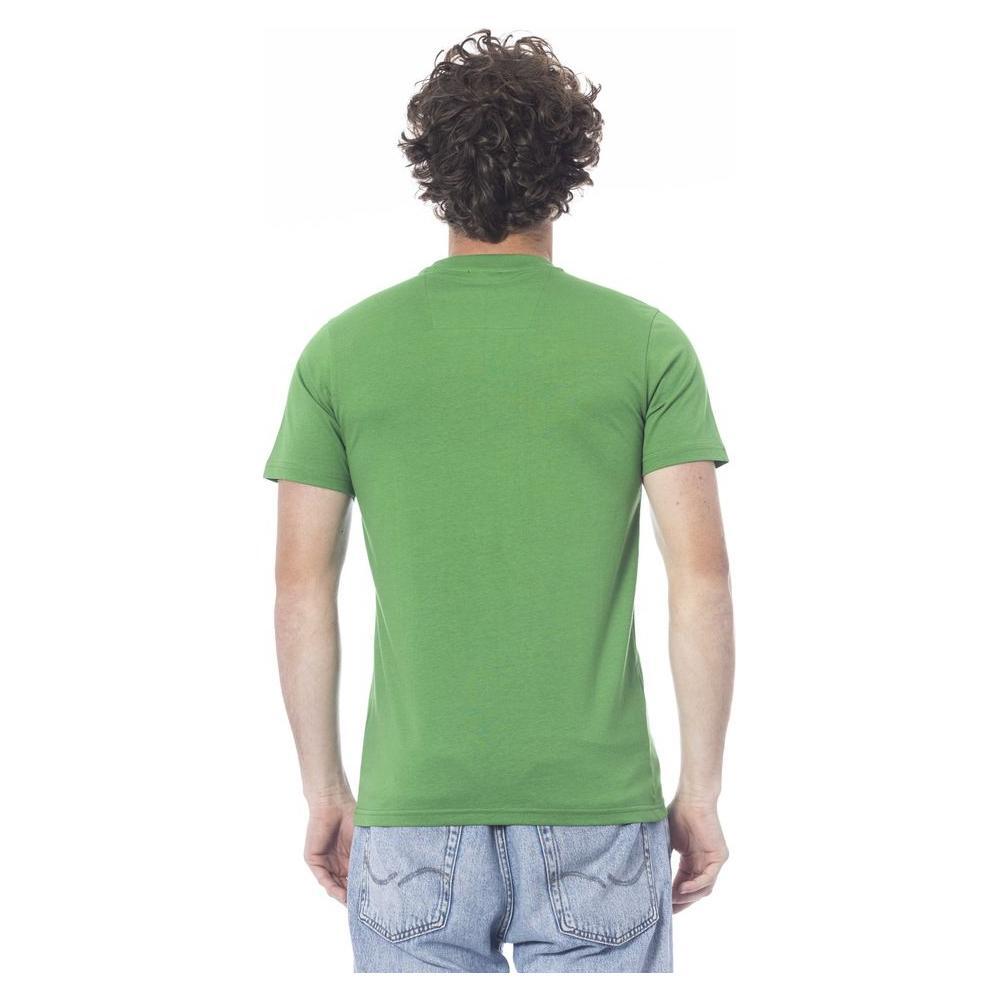 Cavalli Class Green Cotton T-Shirt
