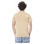 Cavalli Class Beige Cotton Men T-Shirt CA-24369-L