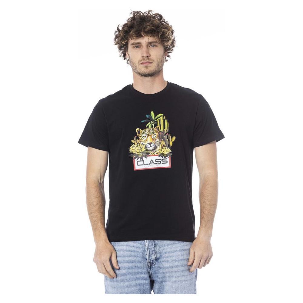 Cavalli Class Black Cotton T-Shirt