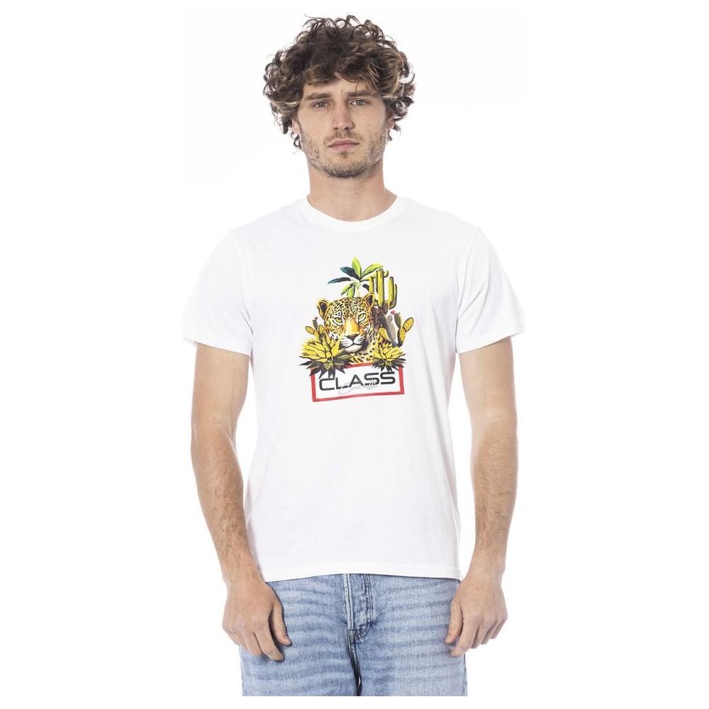 Cavalli Class White Cotton T-Shirt
