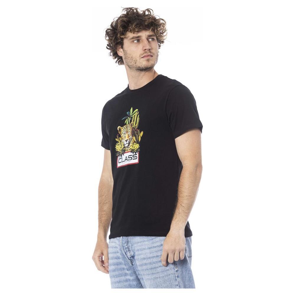 Cavalli Class Black Cotton T-Shirt