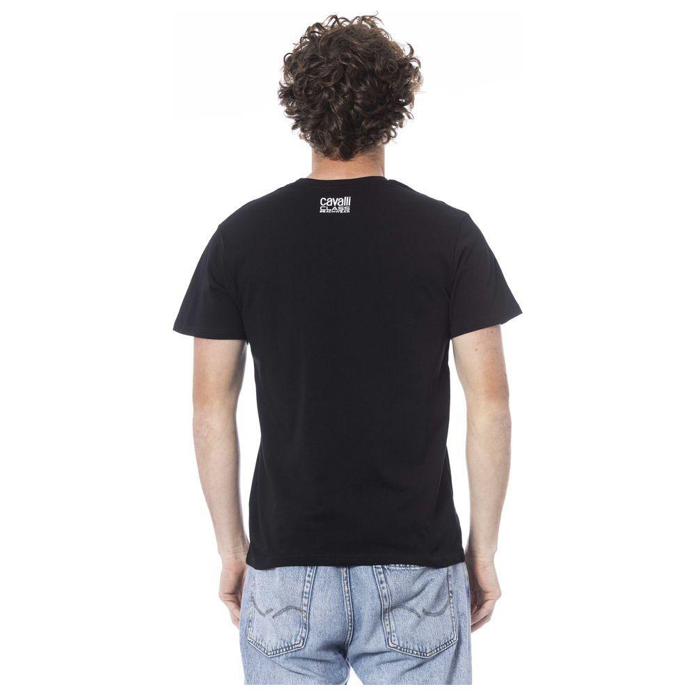 Cavalli Class Black Cotton T-Shirt