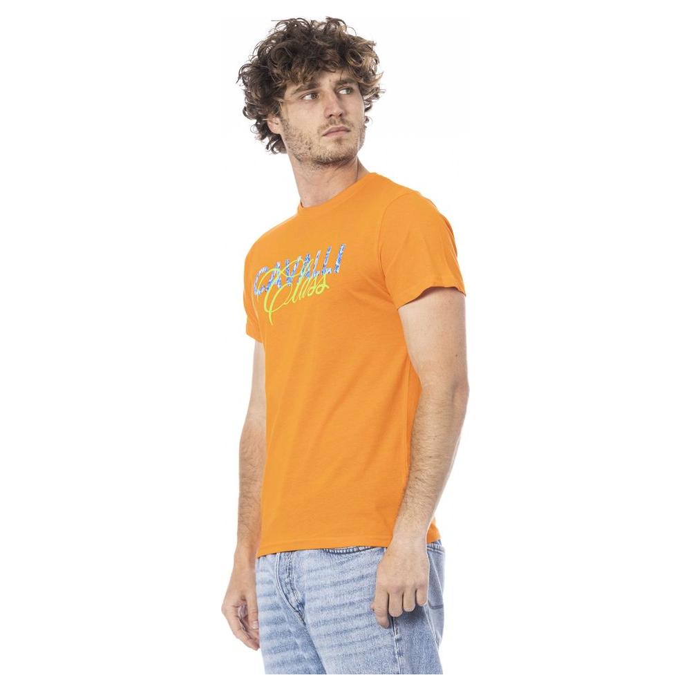 Cavalli Class Orange Cotton T-Shirt