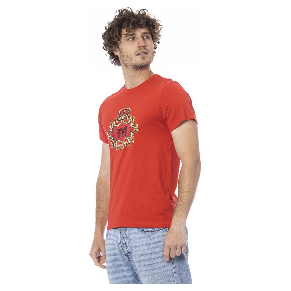 Cavalli Class Red Cotton T-Shirt