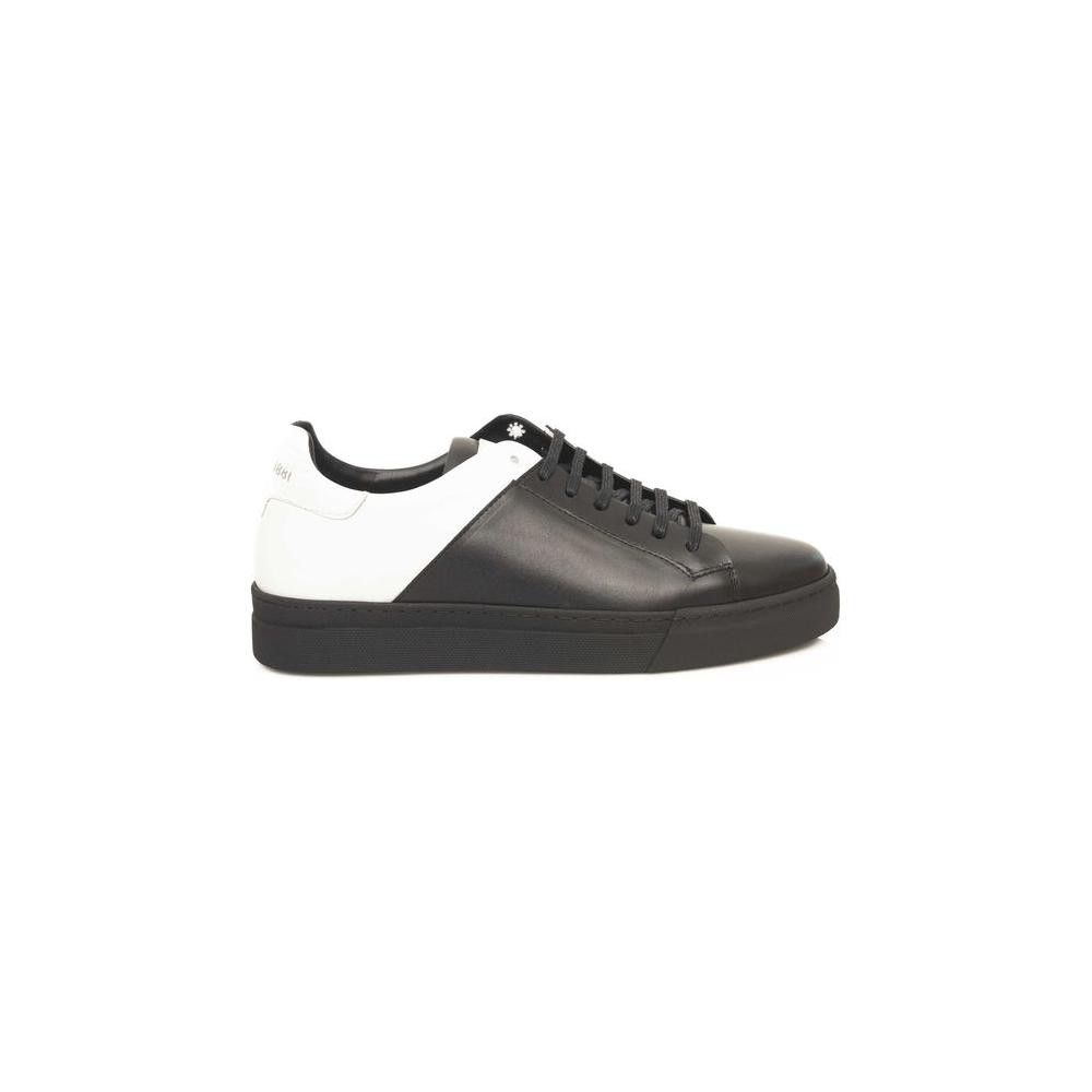 Cerruti 1881 Black And White Cowhide Sneaker