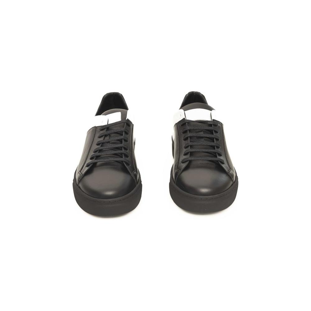 Cerruti 1881 Black And White Cowhide Sneaker
