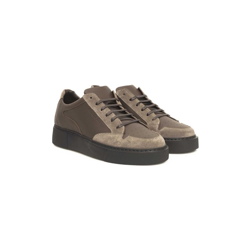 Cerruti 1881 Taupe Cow Leather Sneakers