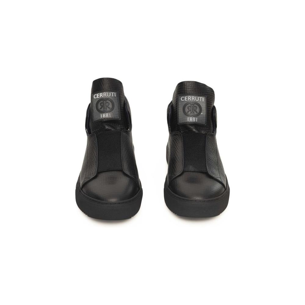 Cerruti 1881 Black Calfskin Sneaker