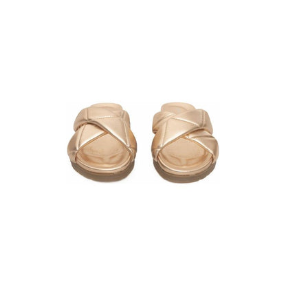 Cerruti 1881 Beige Lambskin Women Sandal