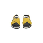 Cerruti 1881 Yellow Calfskin Women Sandal Cerruti 1881 Dark Slate Gray