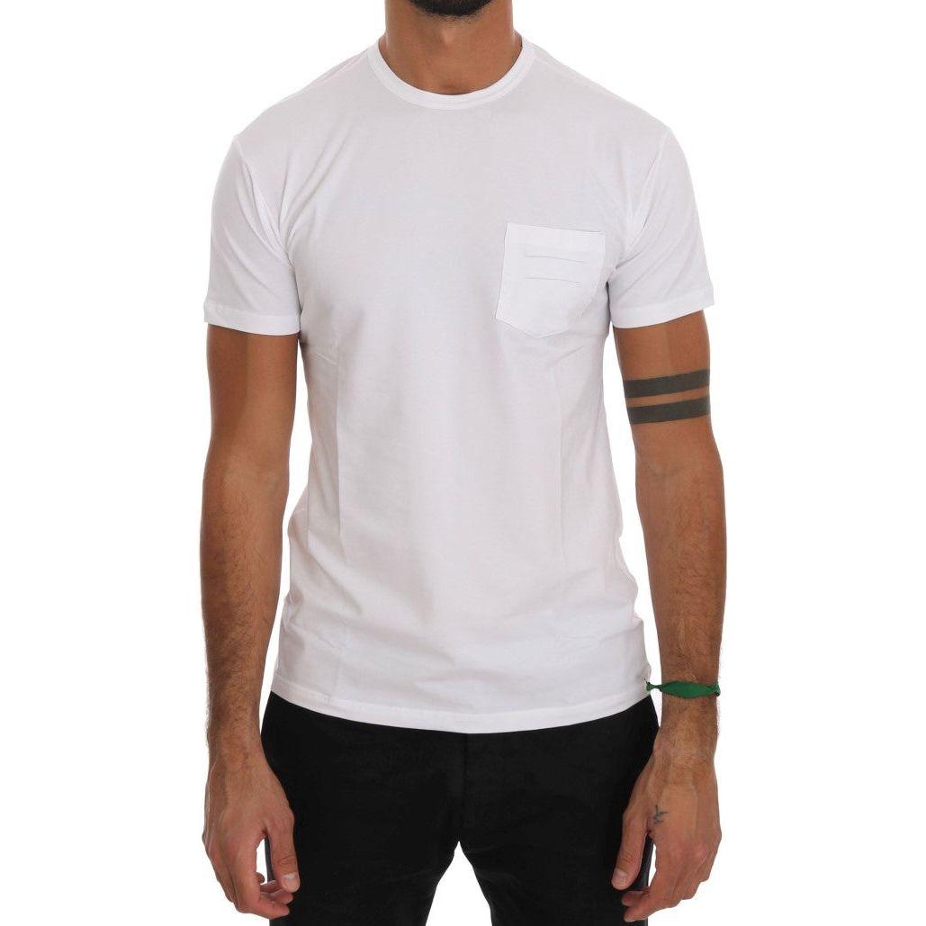 Daniele Alessandrini White Cotton Crewneck T-Shirt