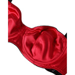 Dolce & Gabbana Bordeaux Silk Stretch Balconcino Bra Underwear BIK1794-1