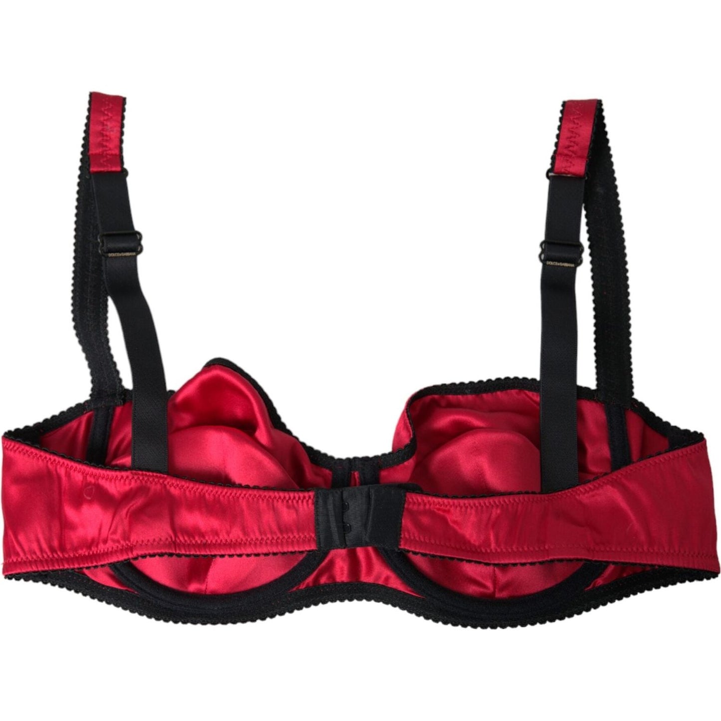 Dolce & Gabbana Bordeaux Silk Stretch Balconcino Bra Underwear BIK1794-1