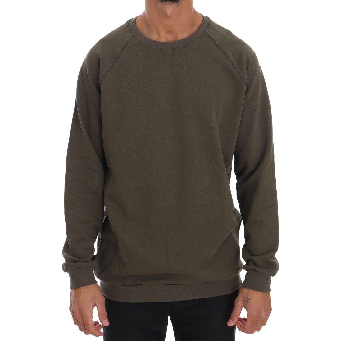 Daniele Alessandrini Green Crewneck Cotton Sweater