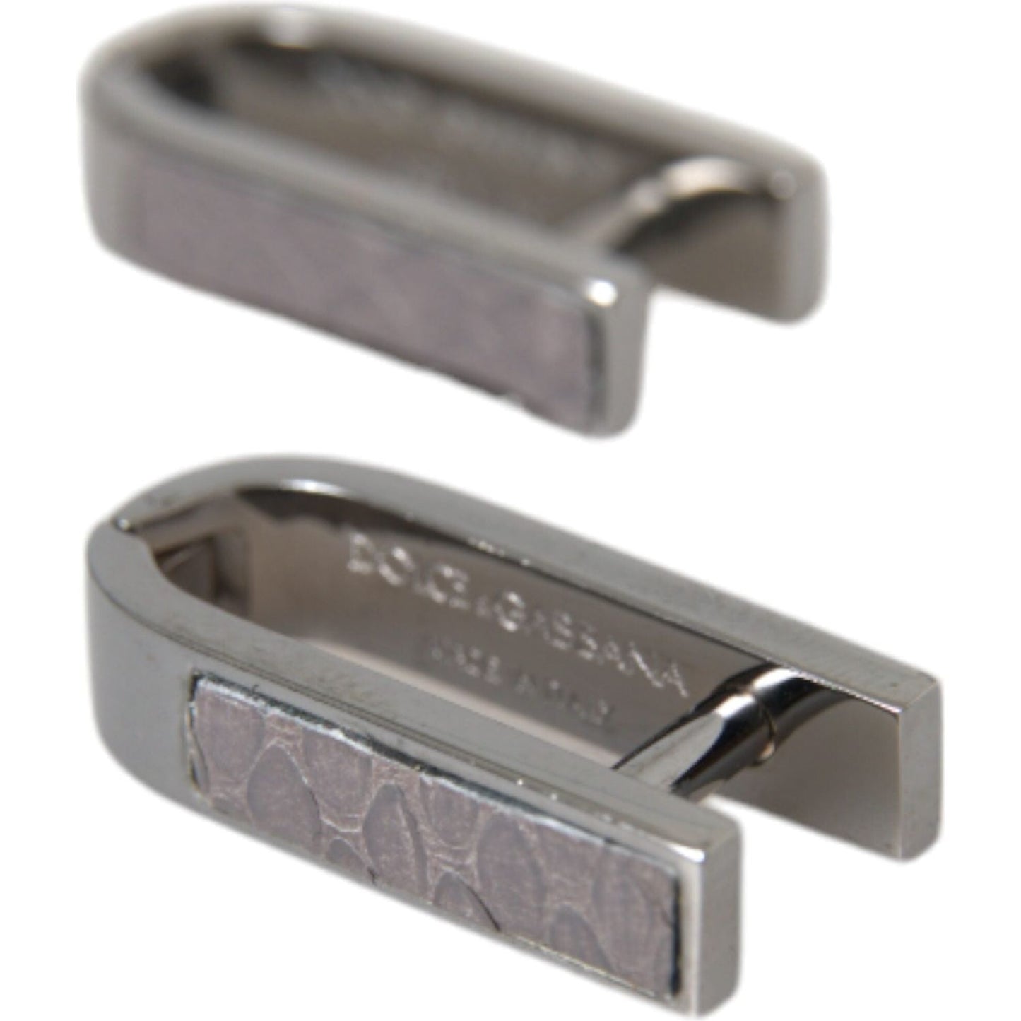 Dolce & Gabbana Silver Plated Metal Brass Pin Men Cufflinks