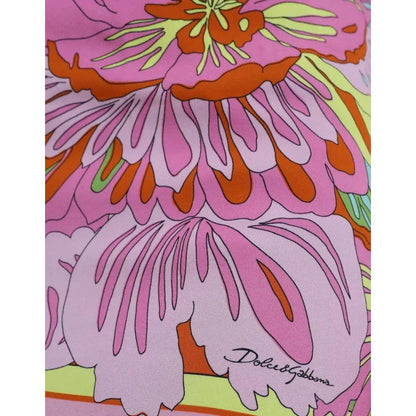 Dolce & Gabbana Multicolor Floral Silk Sleeveless Tank Top