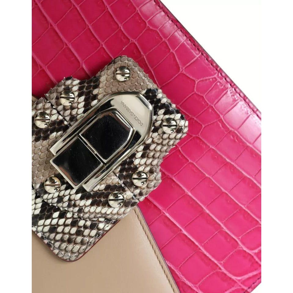 Dolce & Gabbana Multicolor Leather LUCIA Shoulder Bag