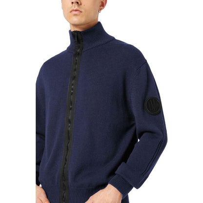 La Martina Blue Cotton Sweater