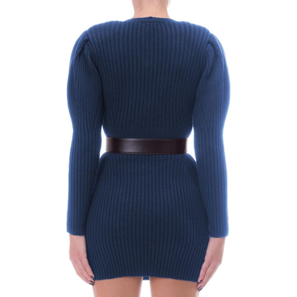 Elisabetta Franchi Blue Wool Dress