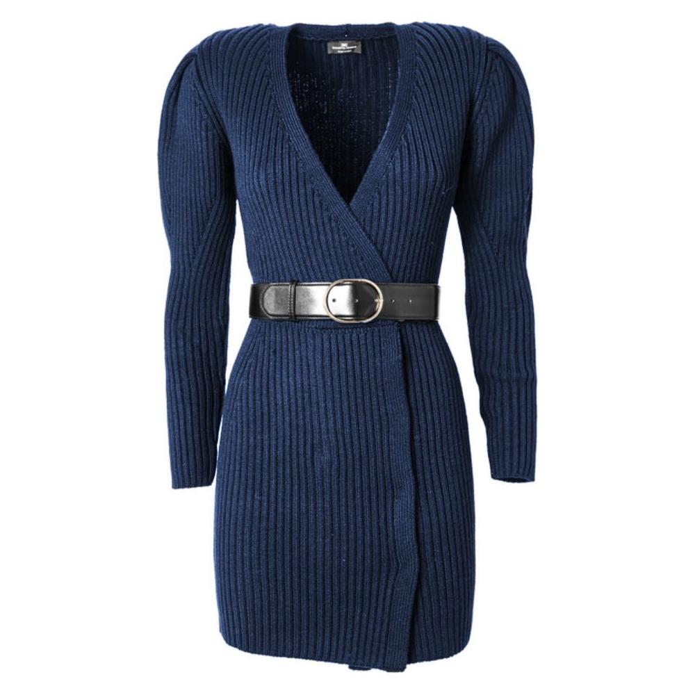 Elisabetta Franchi Blue Wool Dress