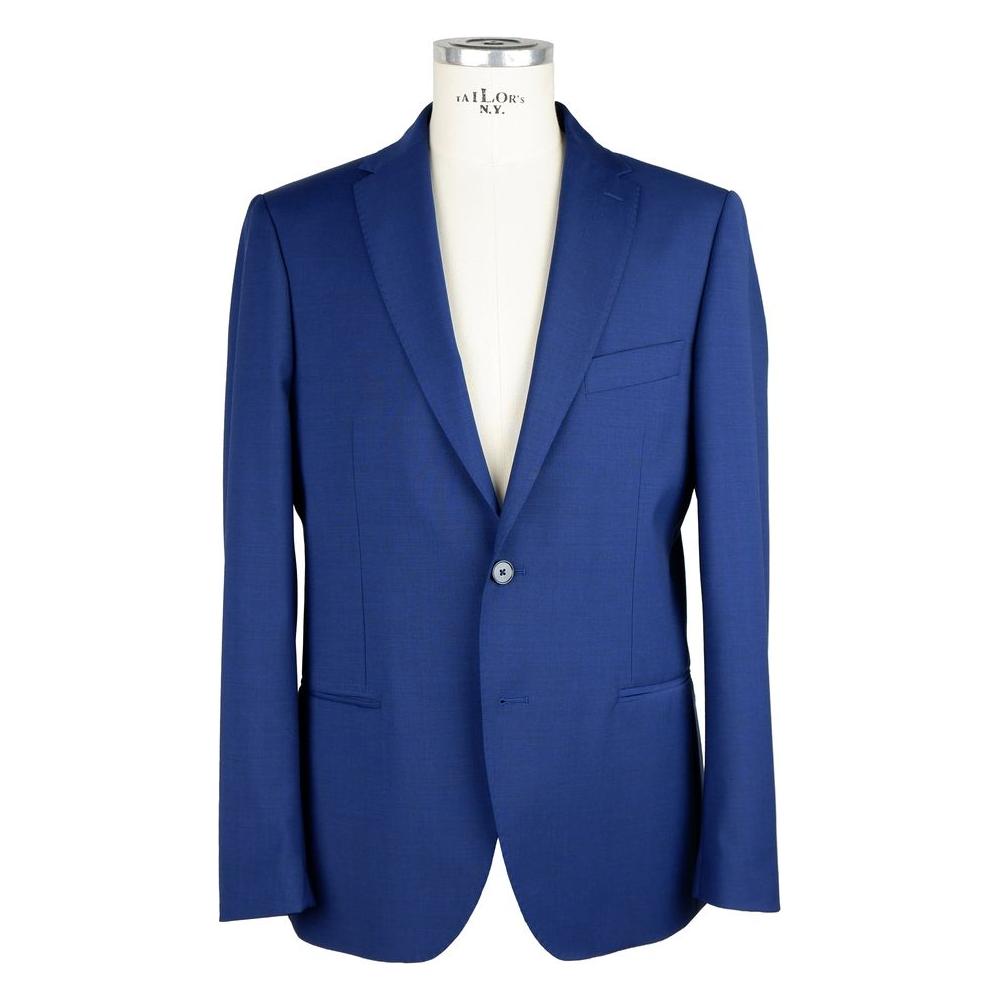 Emilio Romanelli Blue Wool Two-Piece Suit