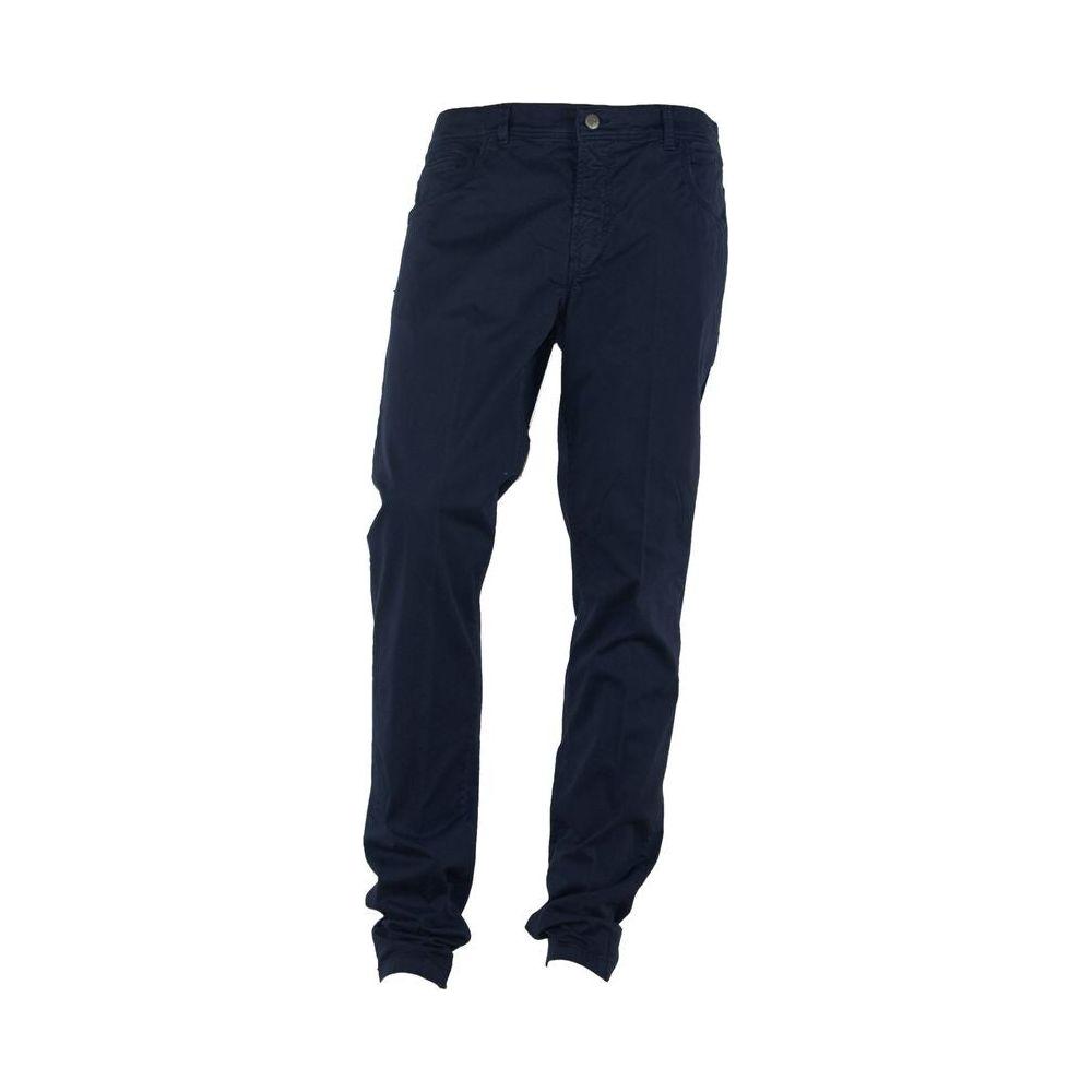 Made in Italy Blue Cotton Pant