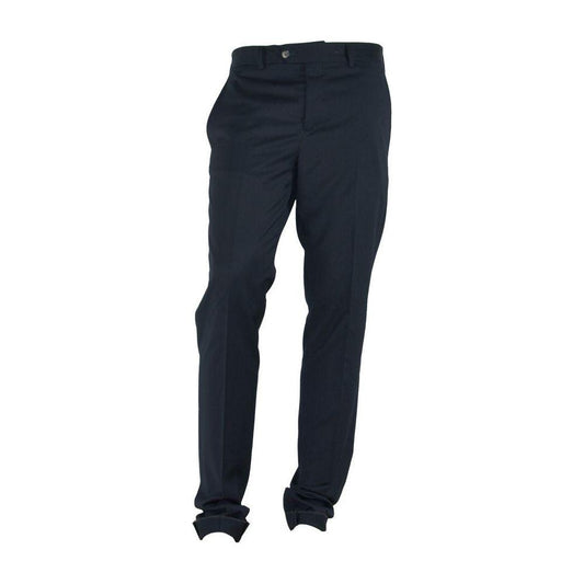 Made in Italy Black Polyester Men's Trouser