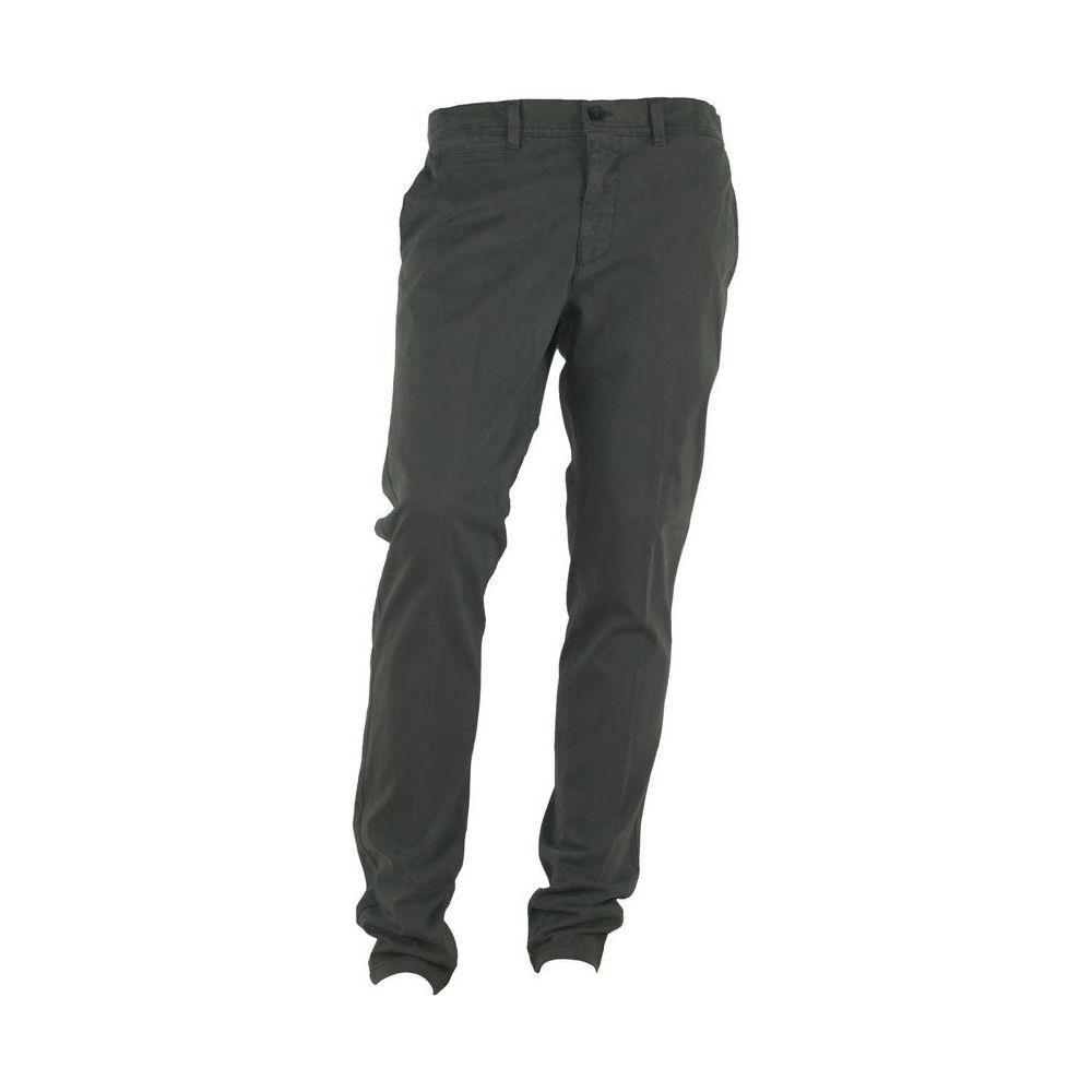 Made in Italy Gray Cotton Pant